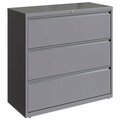 Hirsh Industries 23749 HL10000 Series Arctic Silver Three-Drawer Lateral File Cabinet 42023749